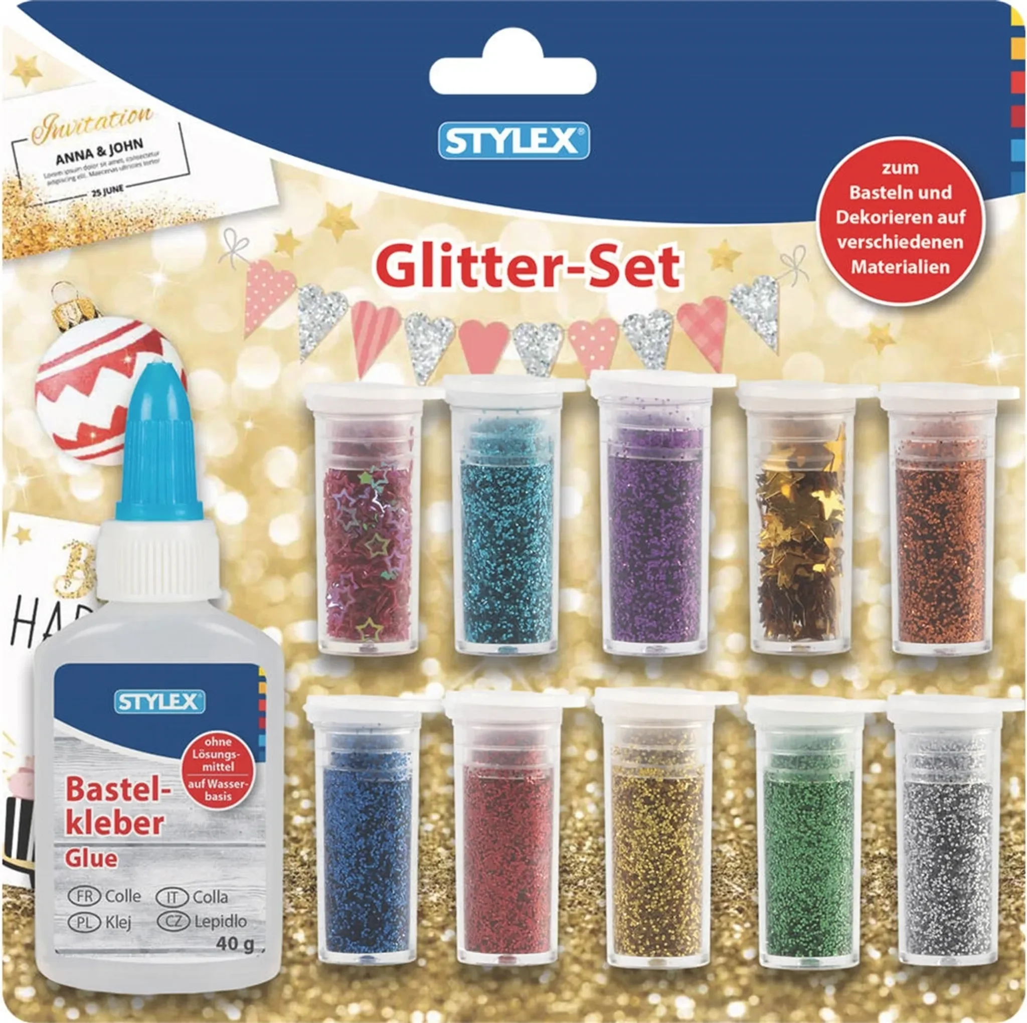 Glitter-Set – 11-teilig zum Basteln & Dekorieren